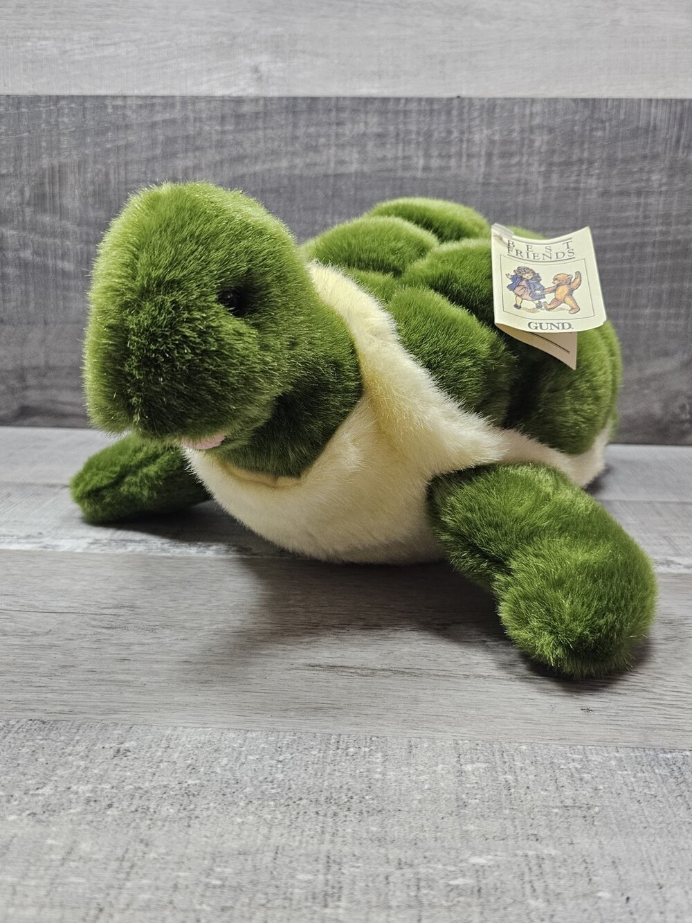 Rare GUND Best Friends LARGE Plush Turtle 16” HTF Huggable Stuffed Animal Vtg G9
